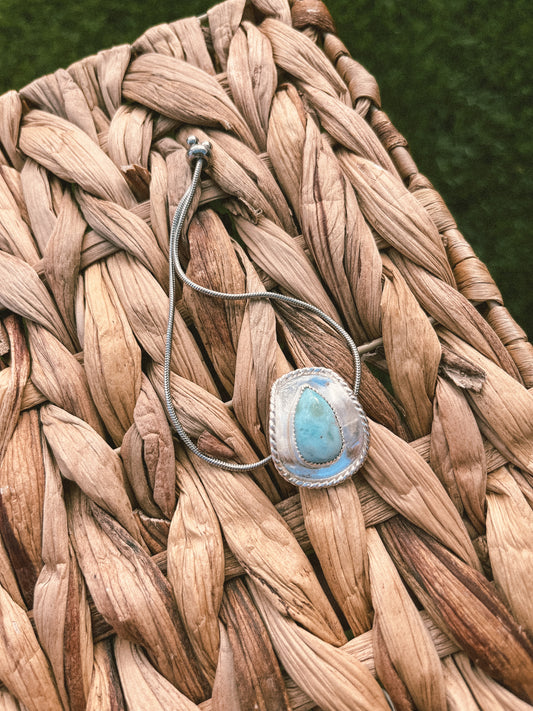 Larimar cowgirl hat bolo